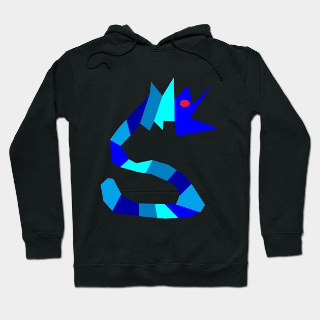 Blue Dragon Blue Snake Hoodie by simonjgerber